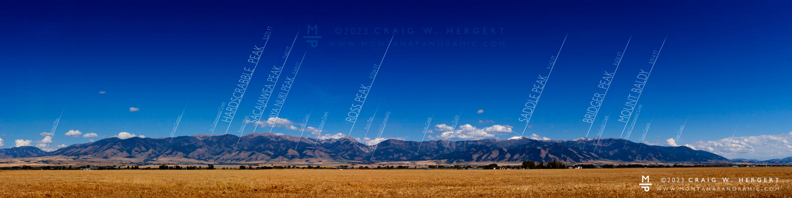 "Bridger Range Map-Summer" ** Bozeman, MT (OE)