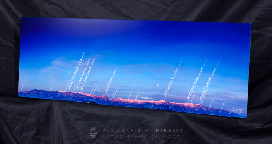 "Bridger Range Map-Winter" 3:1 Format -  Bozeman, MT (OE)