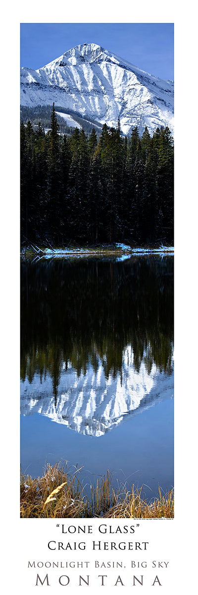 "Lone Glass" - Big Sky, MT - POSTER