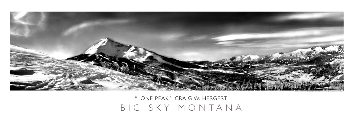 "Lone Peak" - Big Sky, MT - POSTER
