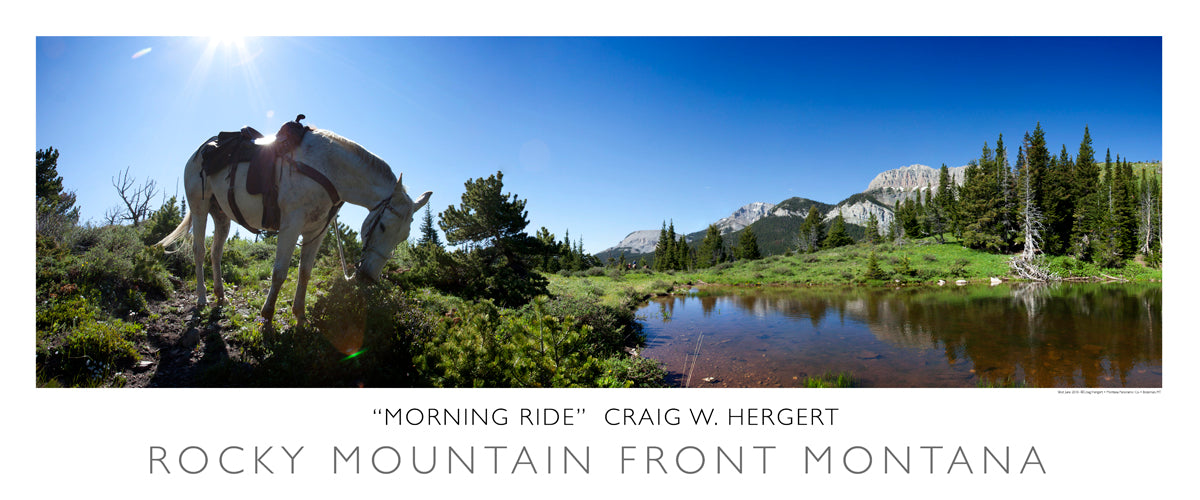 "Morning Ride" - Rocky Mountain Front, Choteau,  MT - POSTER