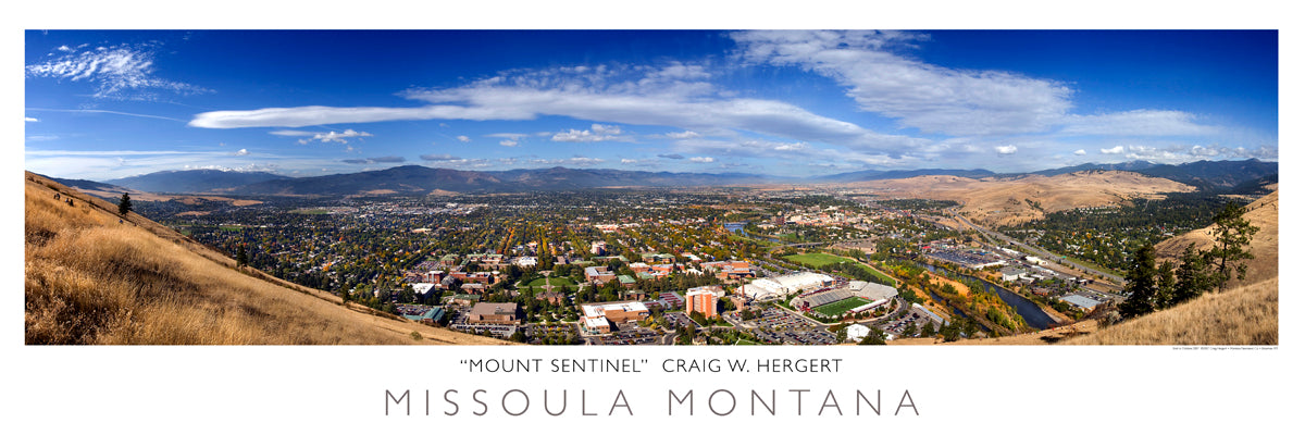 "Mount Sentinel" - Missoula, MT - POSTER