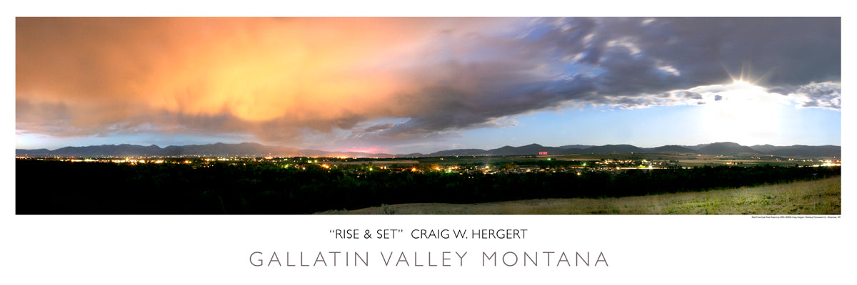 "Rise & Set" - Belgrade / Bozeman / 4 Corners, MT - POSTER