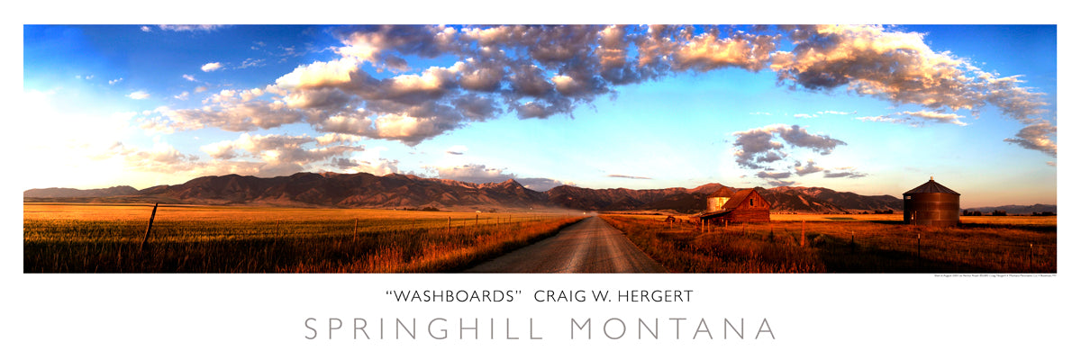 "Washboards" - Bozeman, Belgrade - Springhill, MT - POSTER