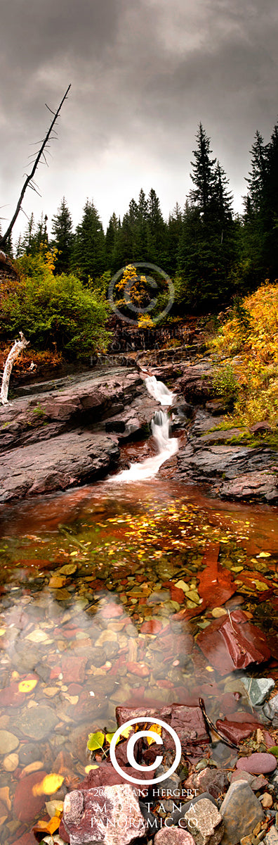 "Fall Cascade" - Glacier N.P., MT (OE)