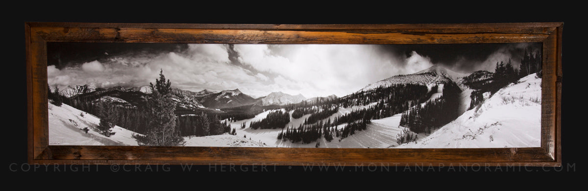 "Rocky Mountain Hi" - L 102"x27" Framed Teton Pass, Choteau, MT (OE)