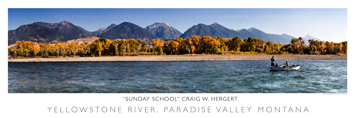"Sunday School" - Yellowstone River - Paradise Valley, MT - POSTER