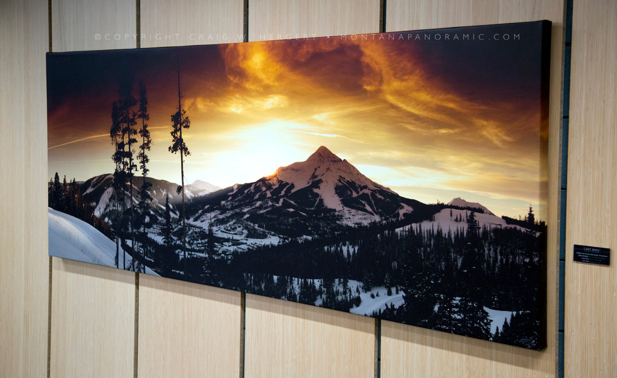 "Last Rays" - 98"x36" framed canvas - 50% off display discount