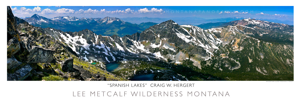 "Spanish Lakes" - Lee Metcalf Wilderness, Big Sky,  MT - POSTER