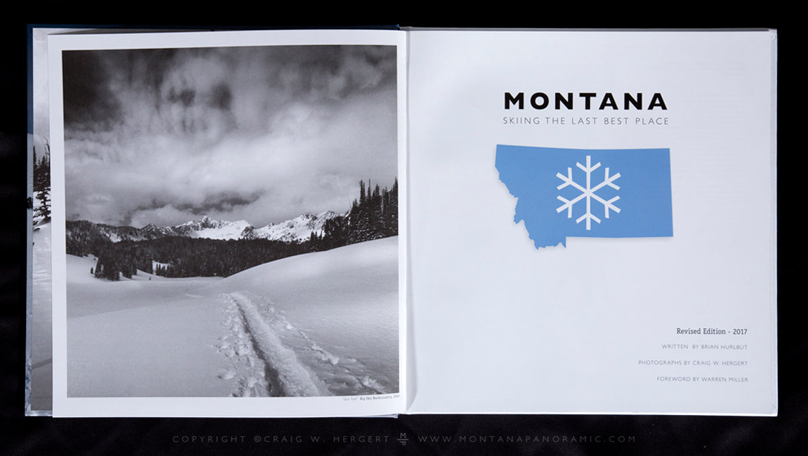 "MONTANA: SKIING THE LAST BEST PLACE" Hardcover Coffee Table Book