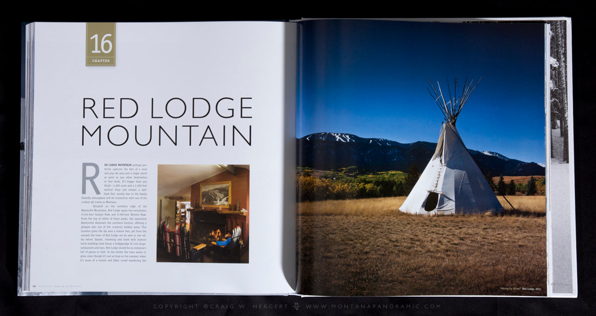 "MONTANA: SKIING THE LAST BEST PLACE" Hardcover Coffee Table Book