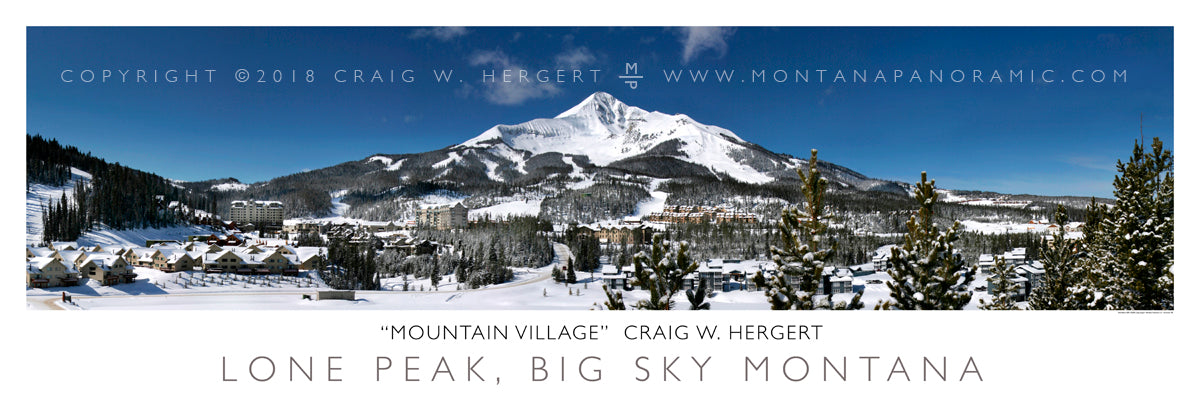 "Mountain Village" - Big Sky, MT - POSTER
