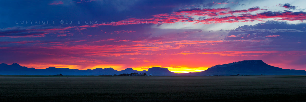 "Arrow Creek Bench Sunset" - Square Butte, MT (OE)