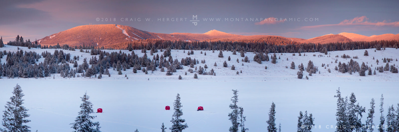 "Evening on the Ice" - Georgetown Lake, MT (OE)