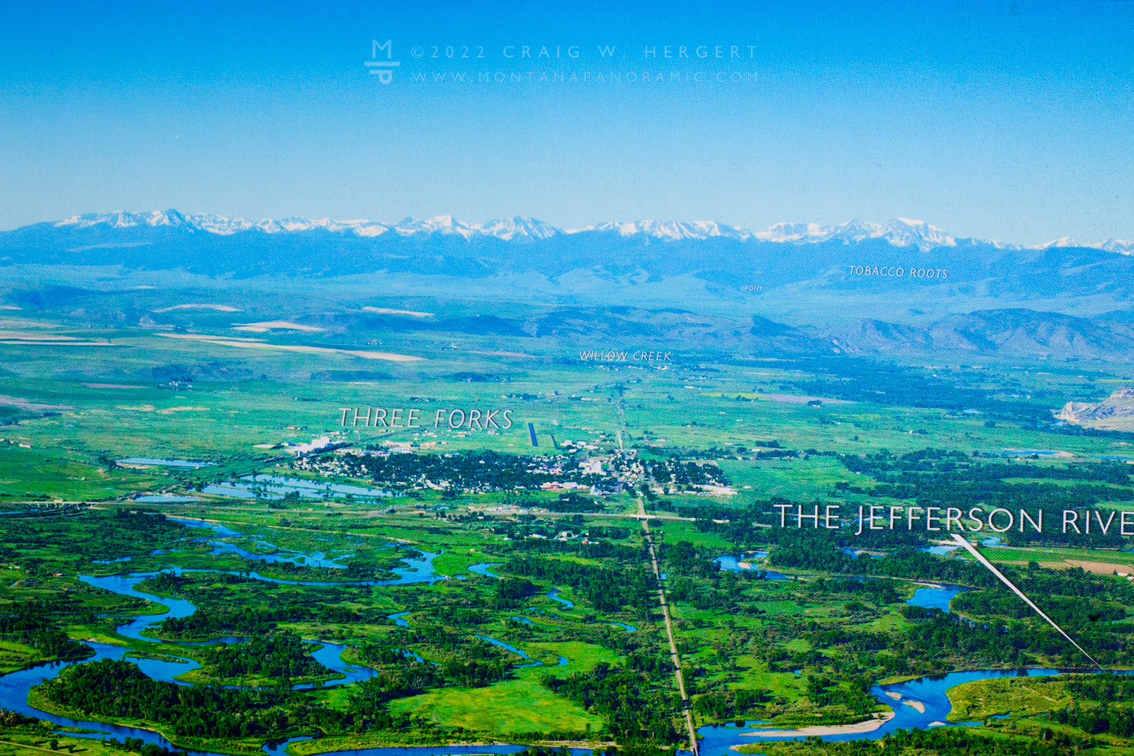 "The Missouri Headwaters - MAP" - Three Forks, MT (OE)