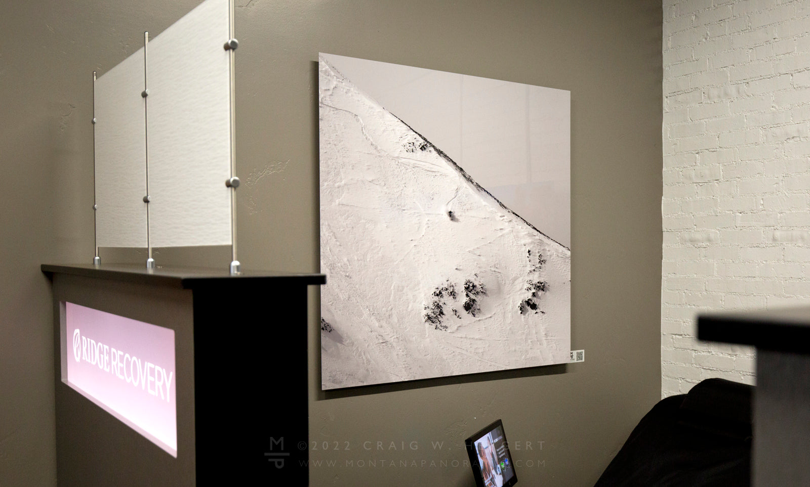 "Great Falls Line" Big Sky - 45"x45" open edition metal print, ready to hang