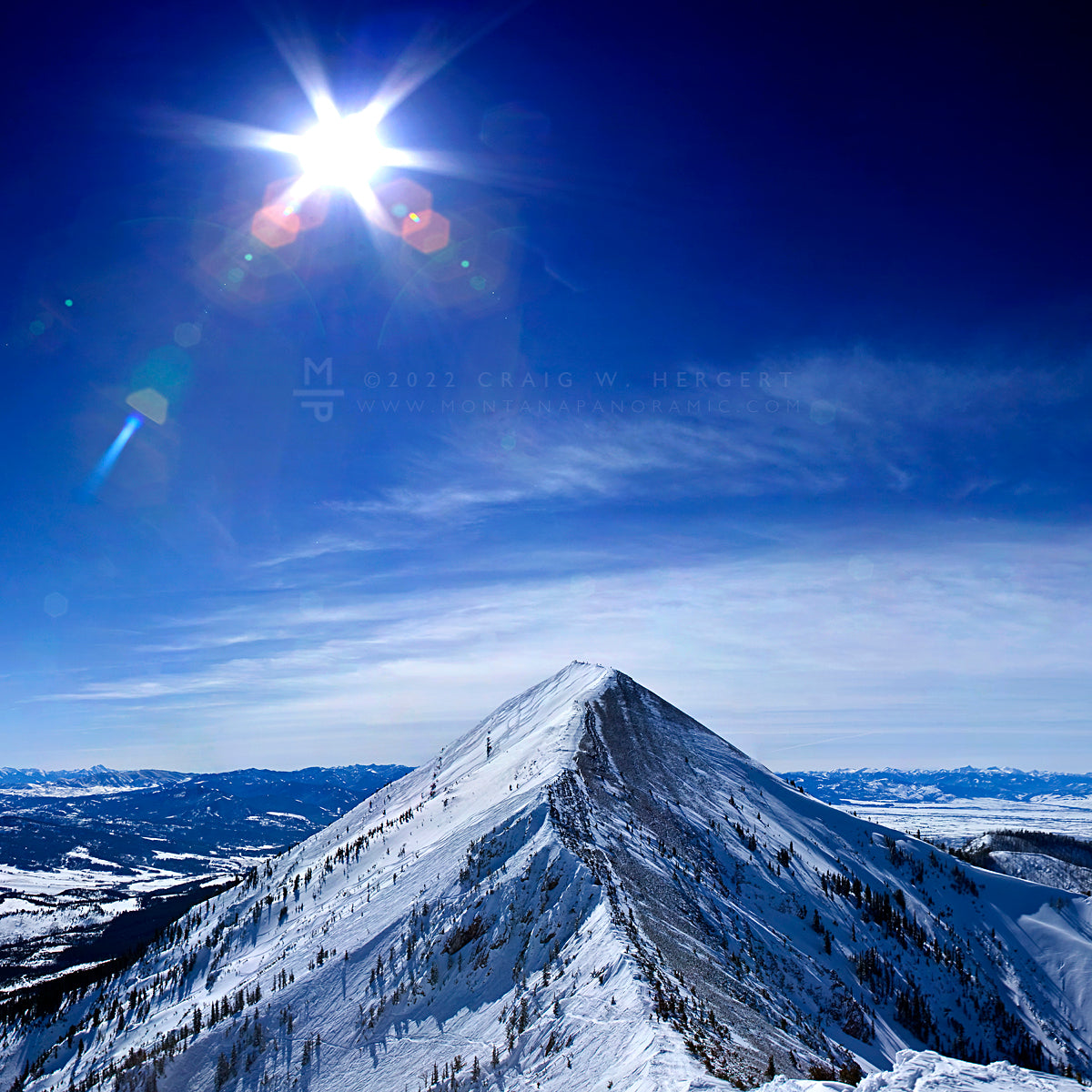"Spring Sun on Saddle Peak" - Bridger Bowl, - Bozeman MT