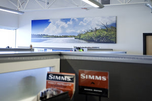 Big images in the new Simms headquarters