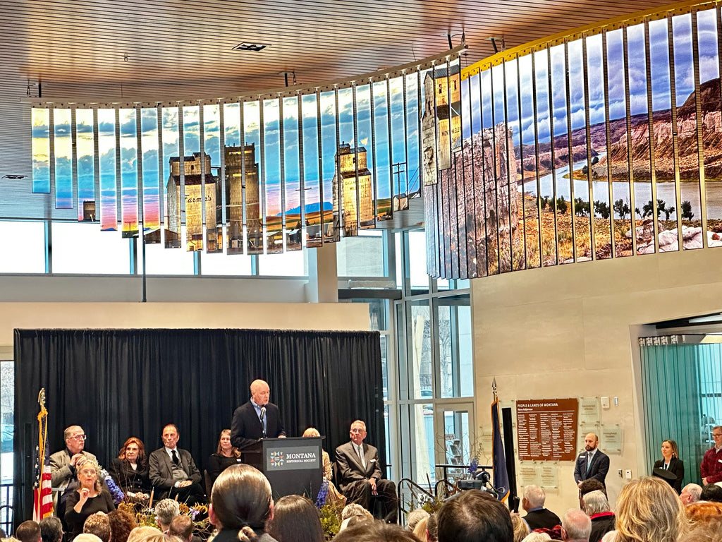Honored to have these two large pieces part of a permanent collection in the grand entrance of the new Montana Historical Society in Helena!