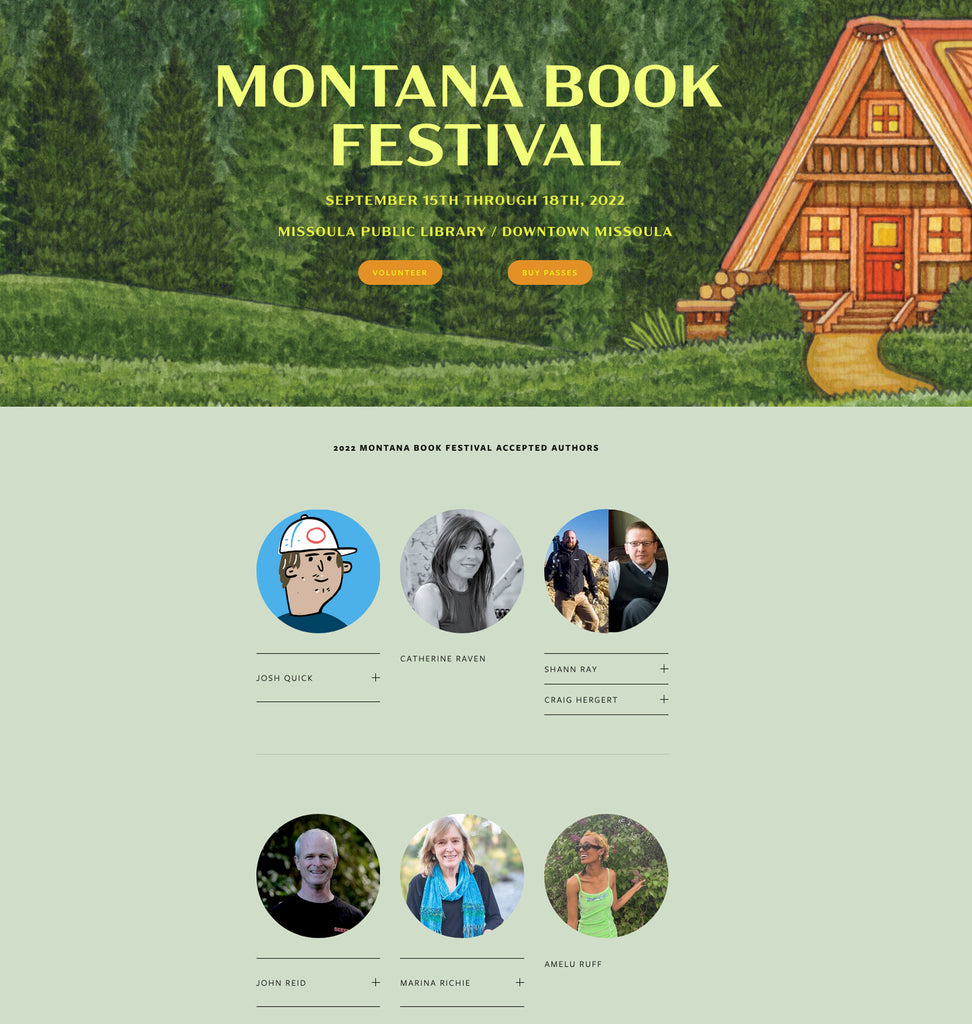 Honored to be part of the Montana Book Festival this year in Missoula:
