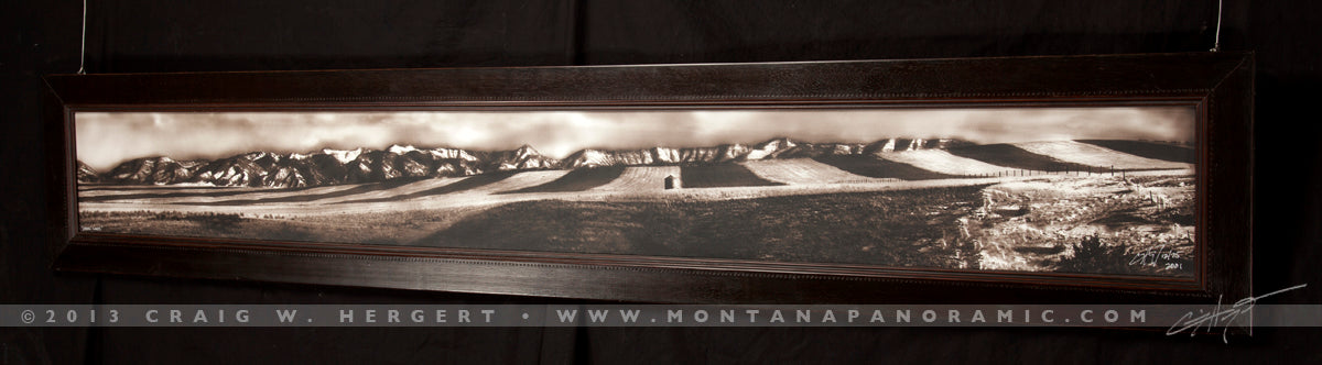 "Wheat Lines" - Bridger Range, from Three Forks, MT (LE)