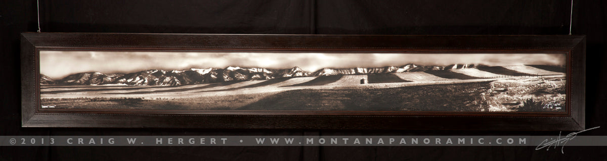 "Wheat Lines" - Bridger Range, from Three Forks, MT (LE)