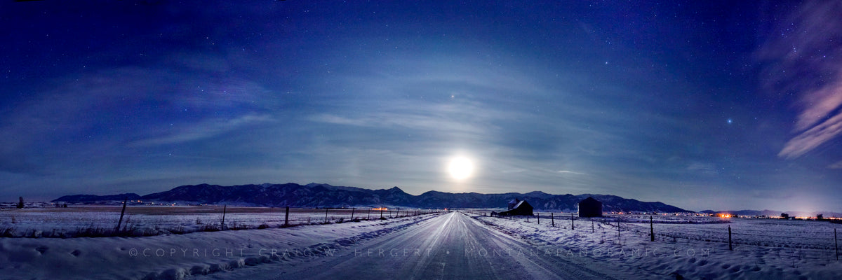 "Rector Moonrise" - Bridger Range / Belgrade - Springhill, MT