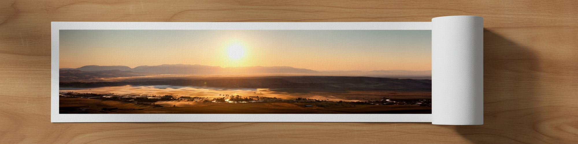 "Sunrise over the Madison" - 40"x10" canvas print ready to frame