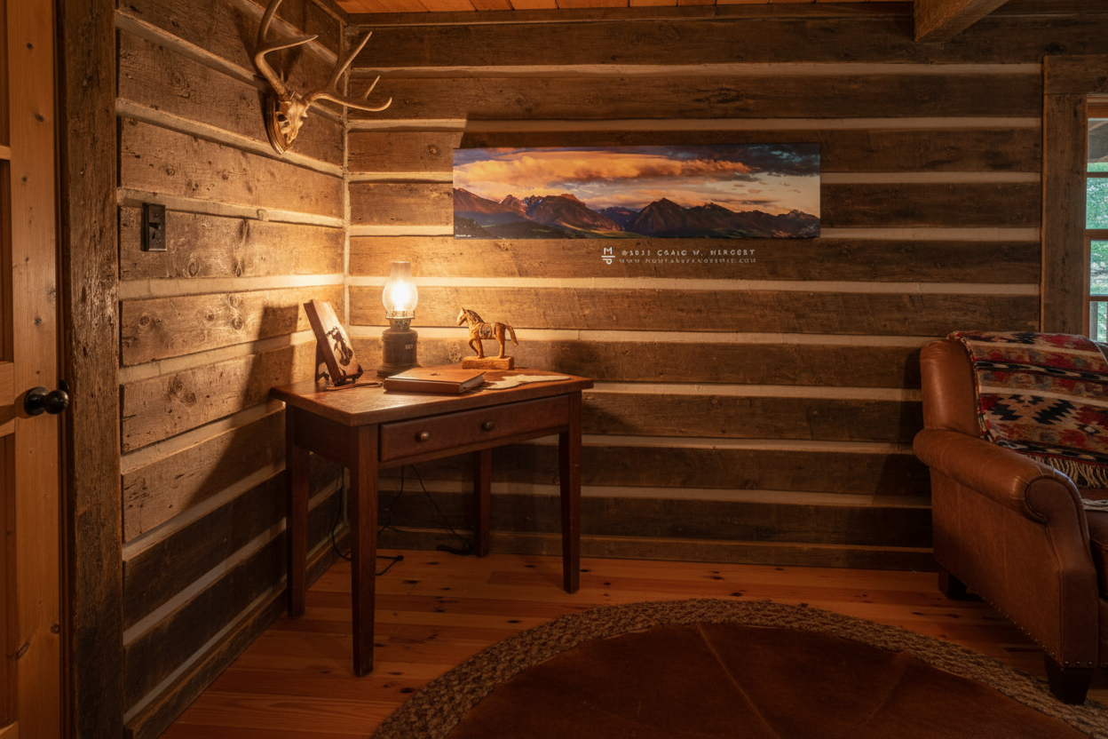 "Deep Creek Eve" - Ready to hang - 40"x10" canvas print with gallery wrap frame 2