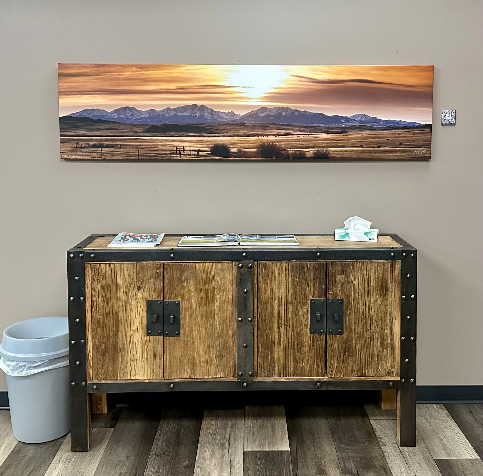 "Northern Crazies Ranch" - 80" x 20" Open editioncanvas with gallery wrap frame l