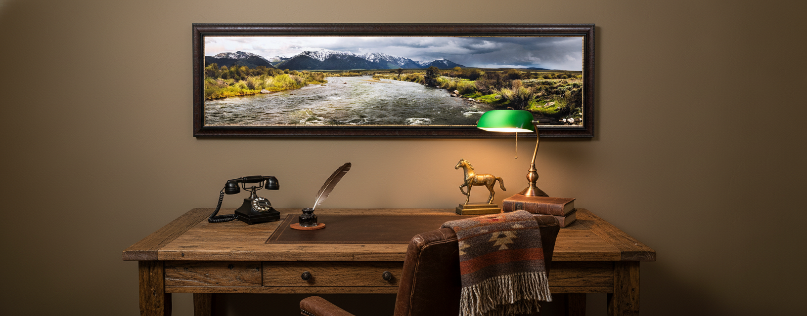 "3 Dollar Bridge" - 80" x 20" Framed Limited Edition canvas with custom frame