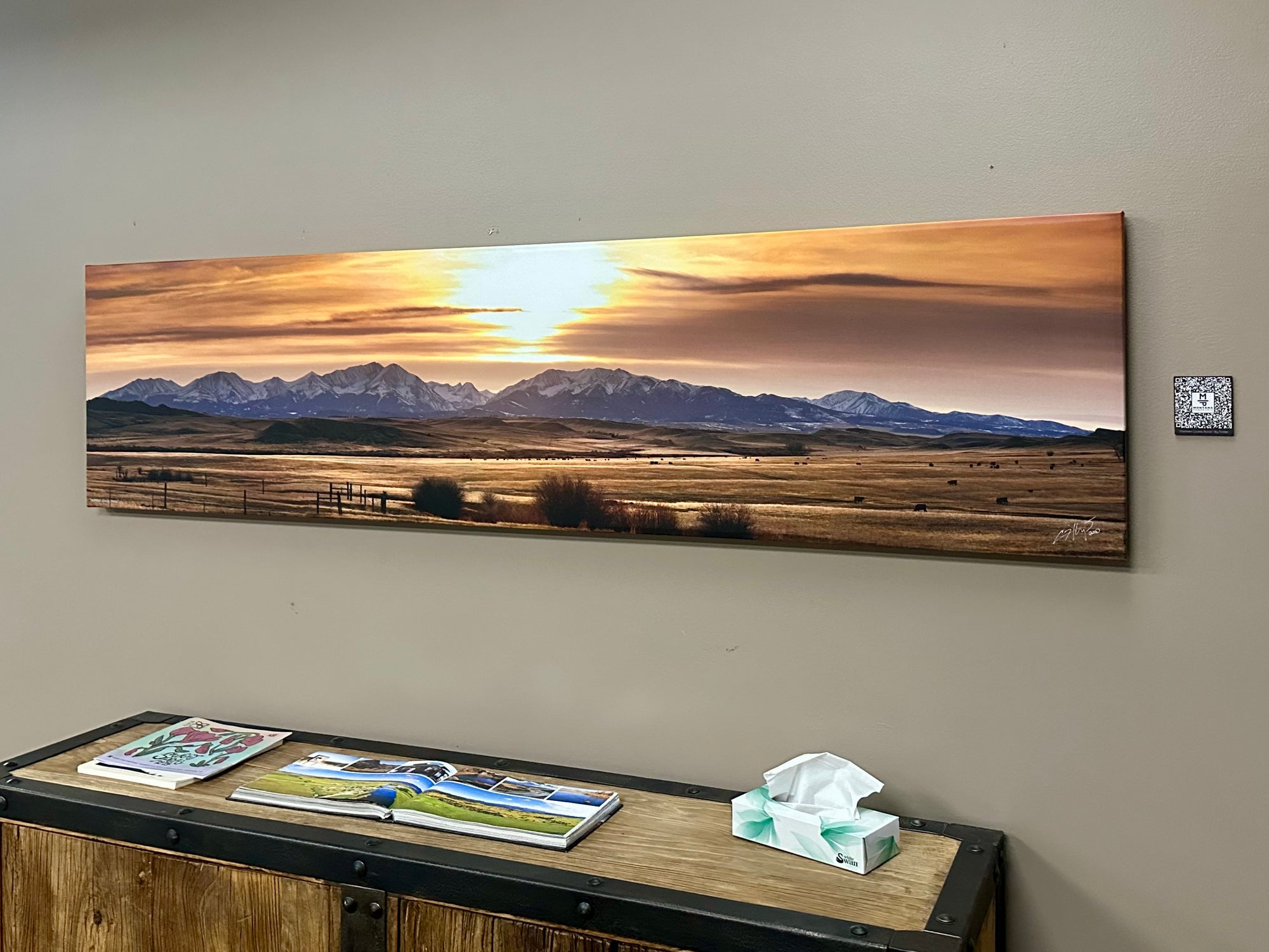 "Northern Crazies Ranch" - 80" x 20" Open editioncanvas with gallery wrap frame l