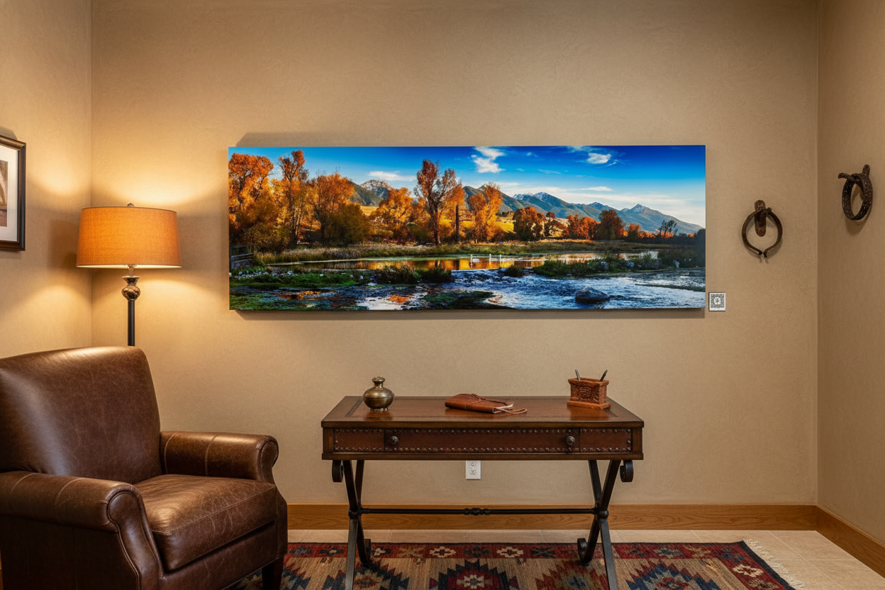 "3 Swans" - 72" x 24" Limited Edition Framed gallery wrap