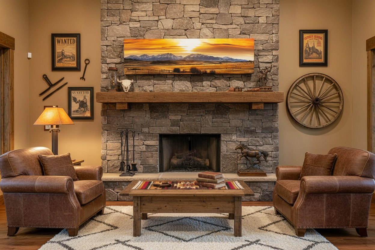 "Northern Crazies Ranch" - 72" x 18" Open editioncanvas with gallery wrap frame