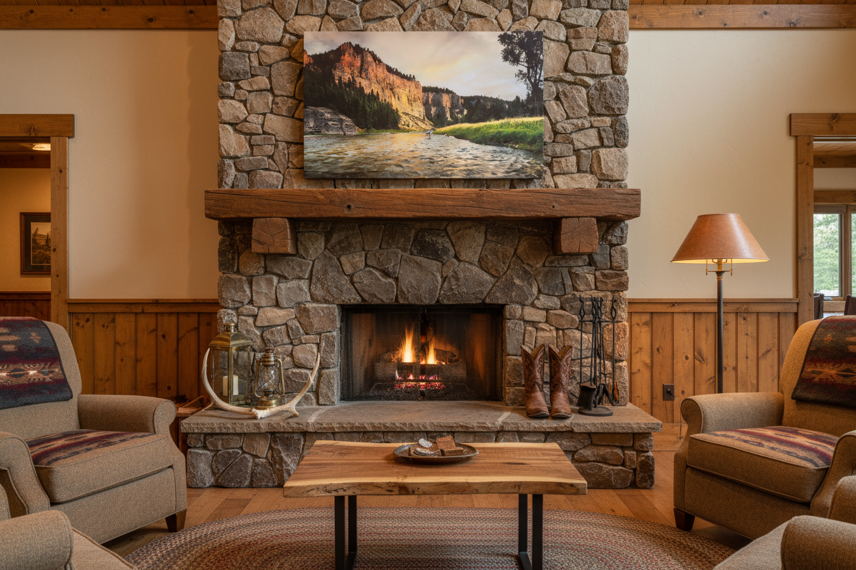 "Learning Patience" 44" x 28" custom size - canvas gallery wrap framed