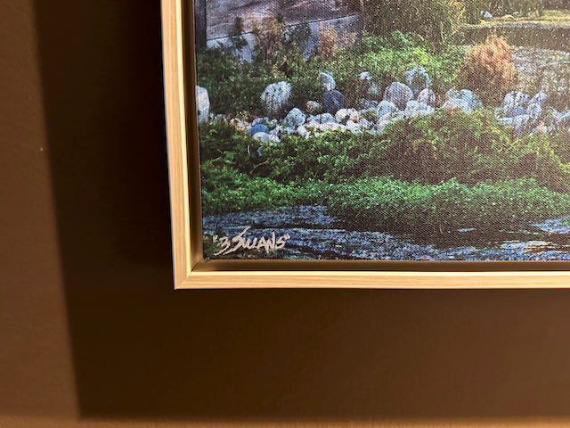 "3 Swans" - 72" x 24" Limited Edition gallery wrap with natural floating frame