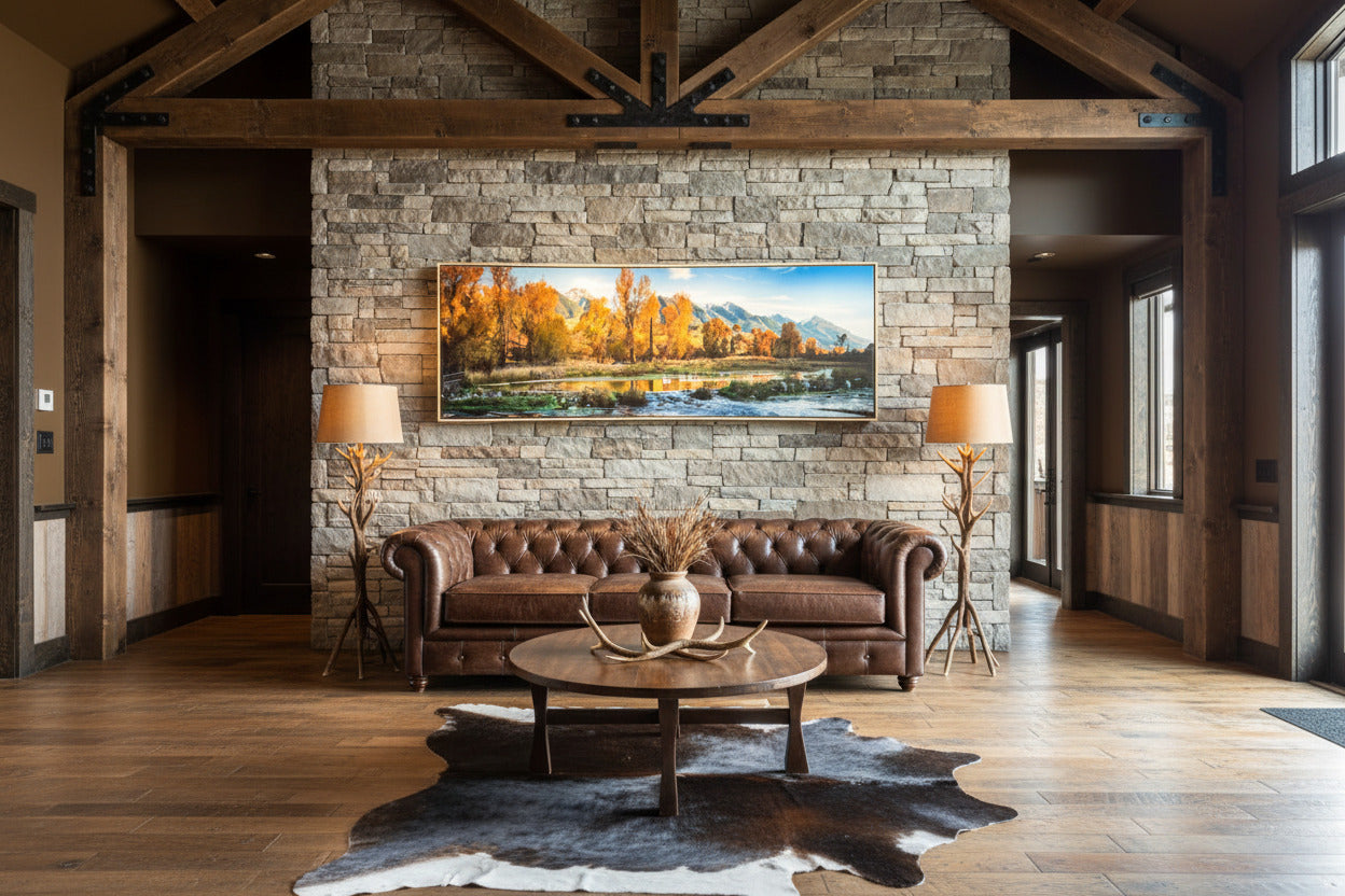 "3 Swans" - 72" x 24" Limited Edition gallery wrap with natural floating frame