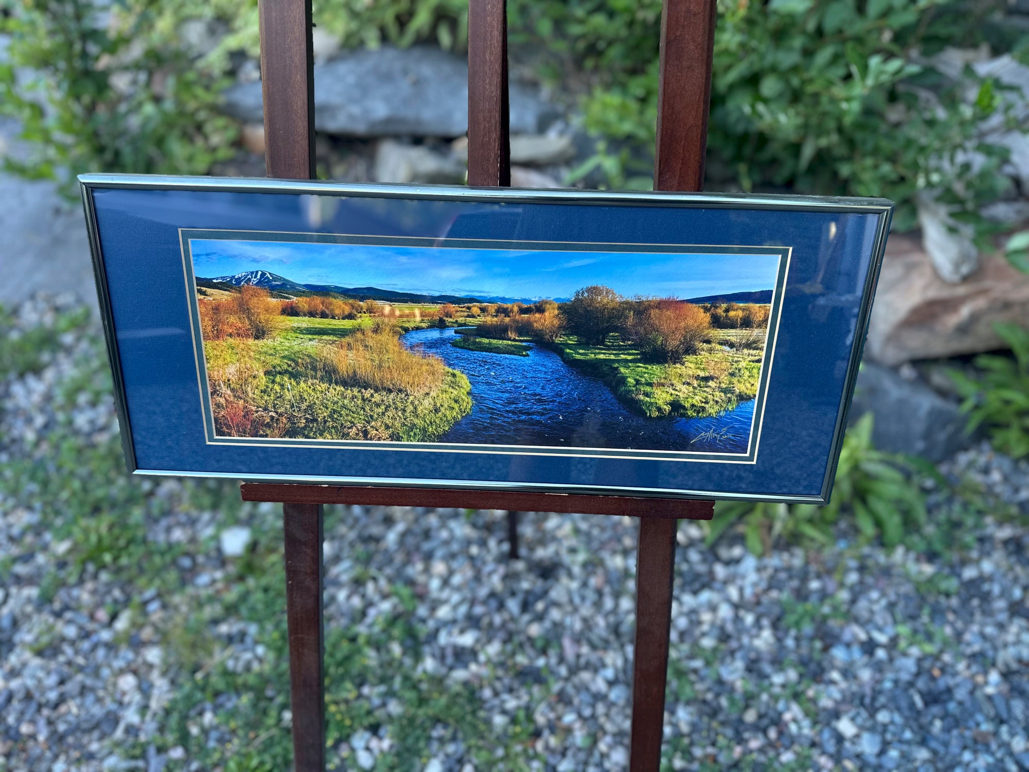 "Flint Creek Spring #1" -  18"x7" framed cotton print - ready to hang