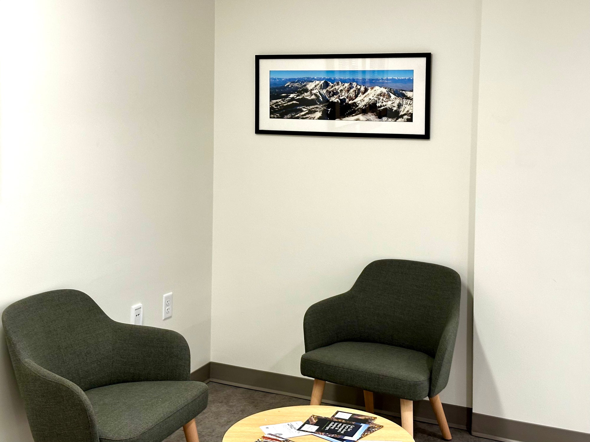 "Northern Bridgers" - 30x10 paper print with black wood frame