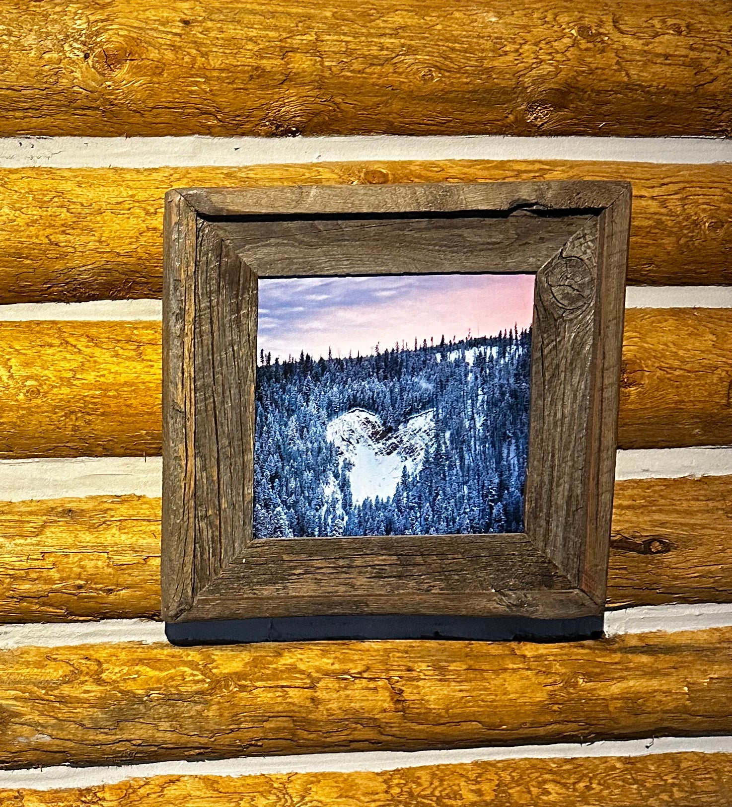 "Lighting the Candle" - 15"x15" canvas print with barn wood frame