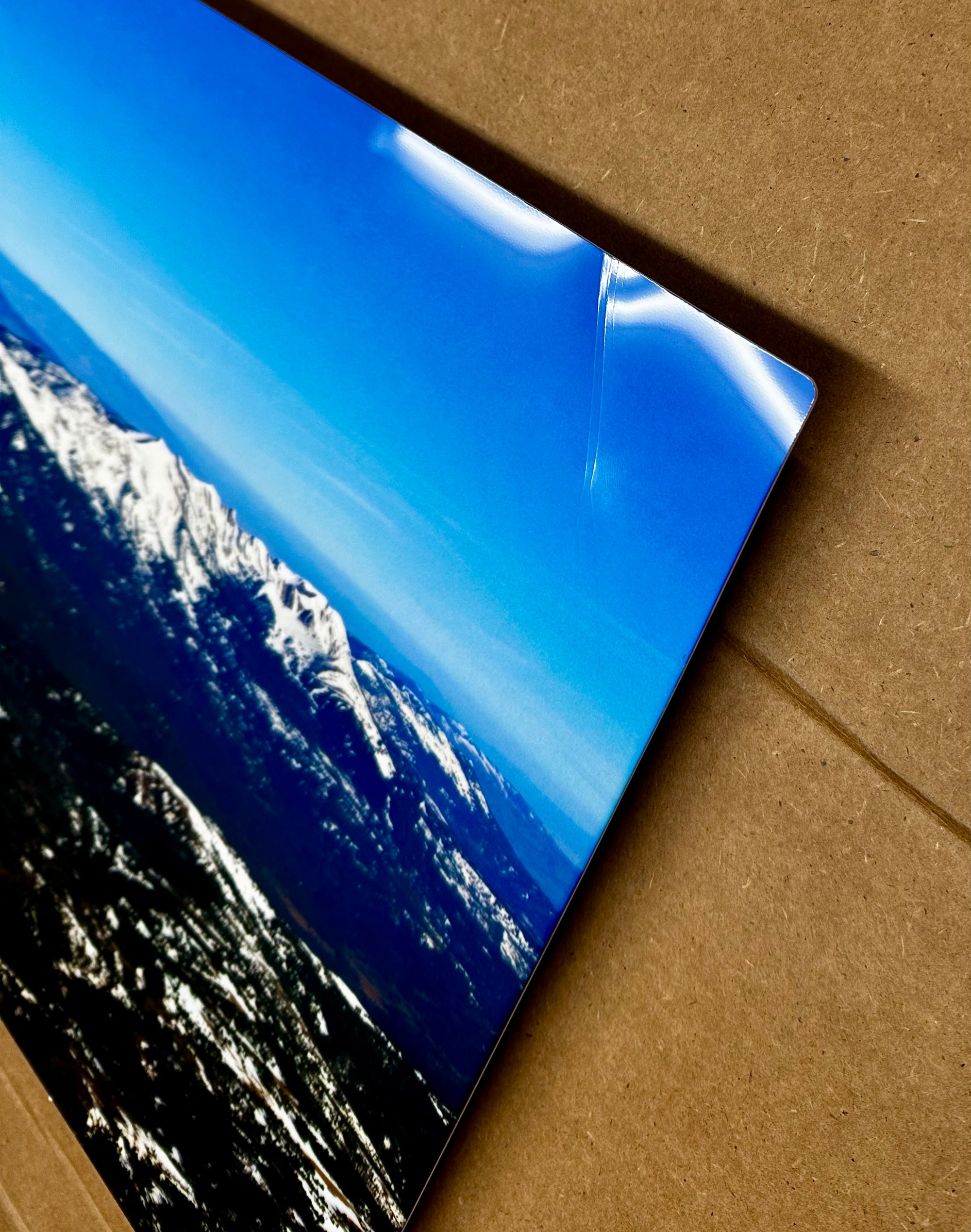 "Above the Ridge" 60"x15" chromaluxe metal print ready to hang (damaged clearance display)