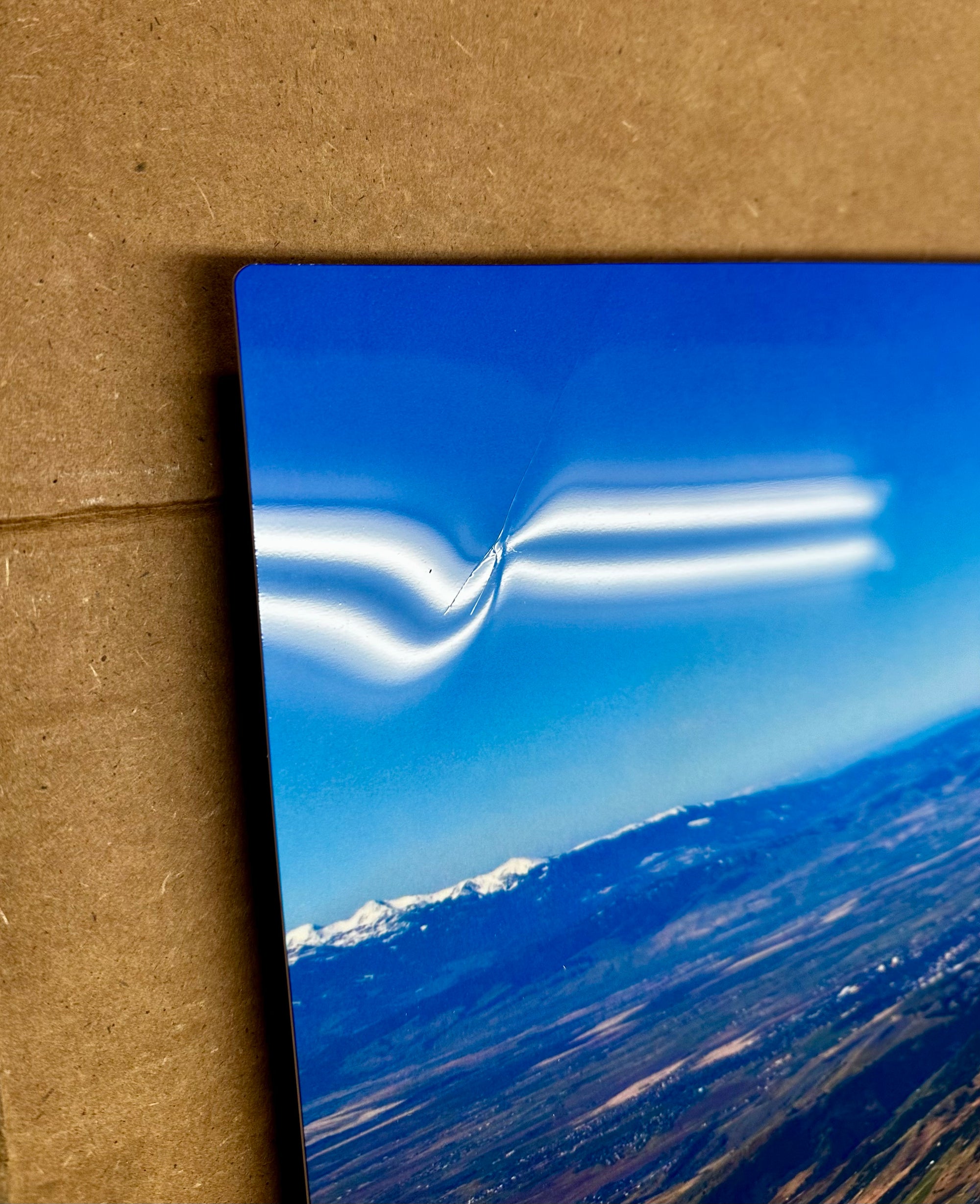 "Above the Ridge" 60"x15" chromaluxe metal print ready to hang (damaged clearance display)