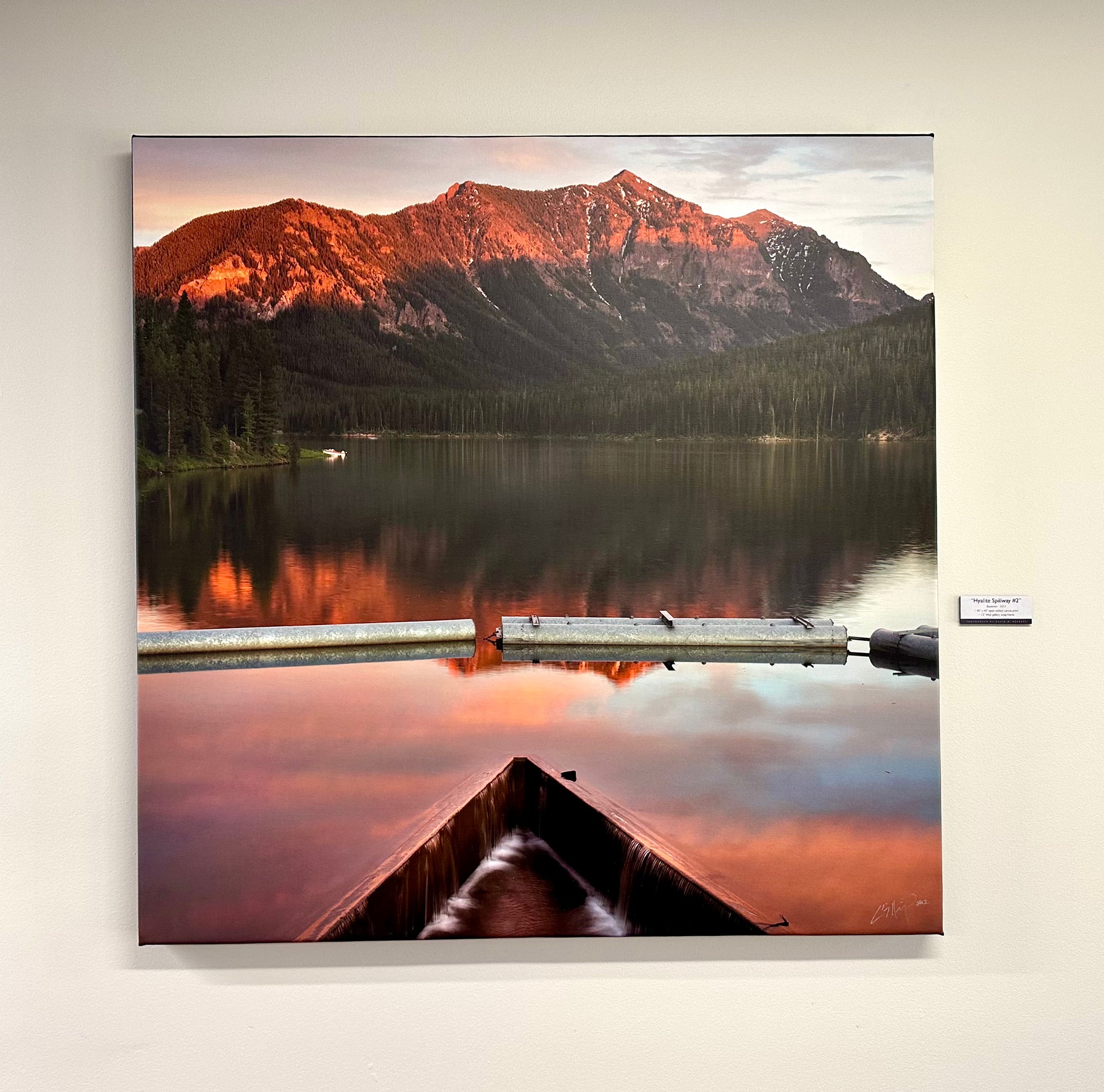"Hyalite Spillway #2" - Large Format 40"x40" canvas with gallery wrap frame