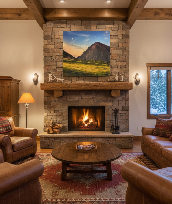 "Summer Pasture - Deep Creek" - Large Format 40"x40" canvas with gallery wrap frame
