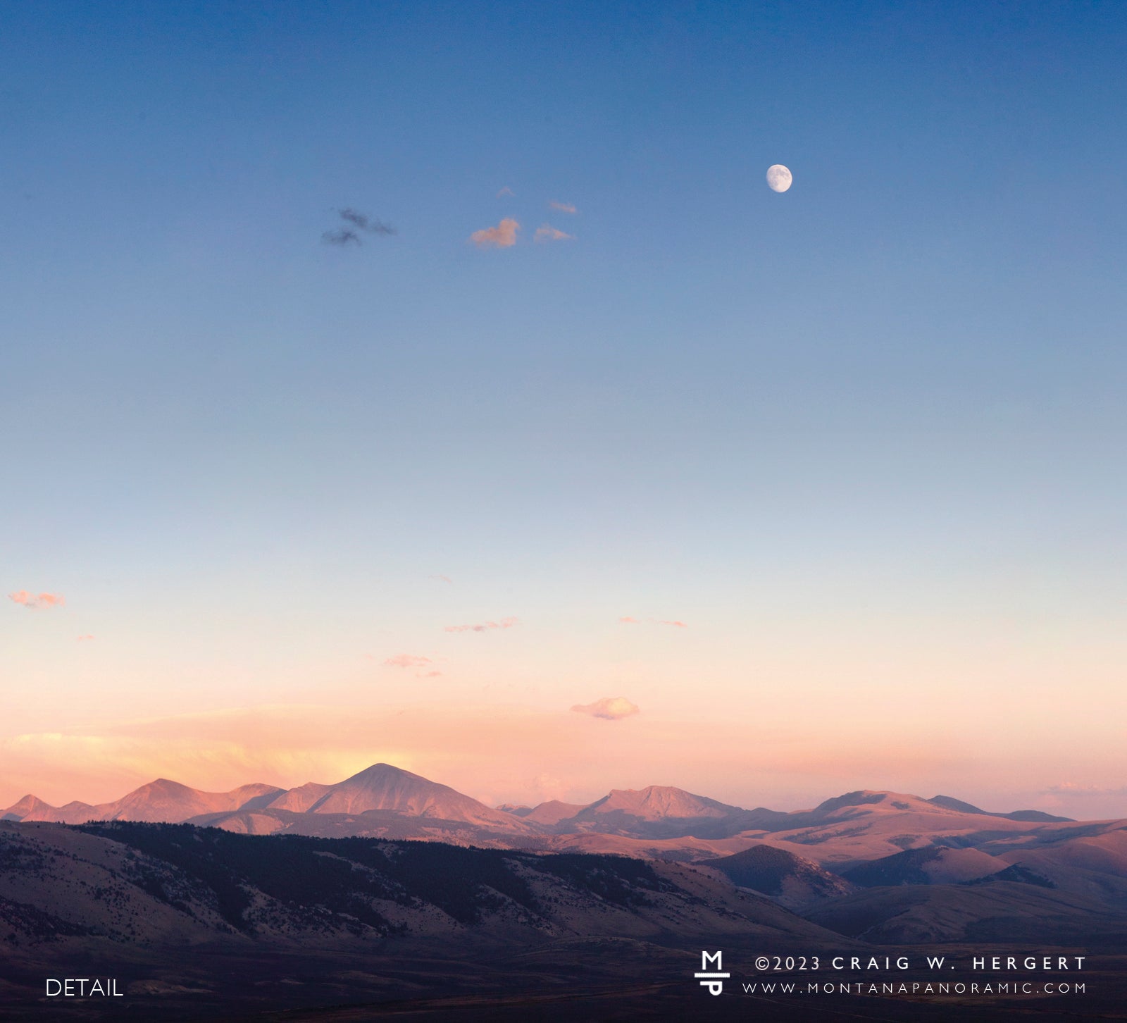“Moon Over The Continental Divide”  Dell, MT