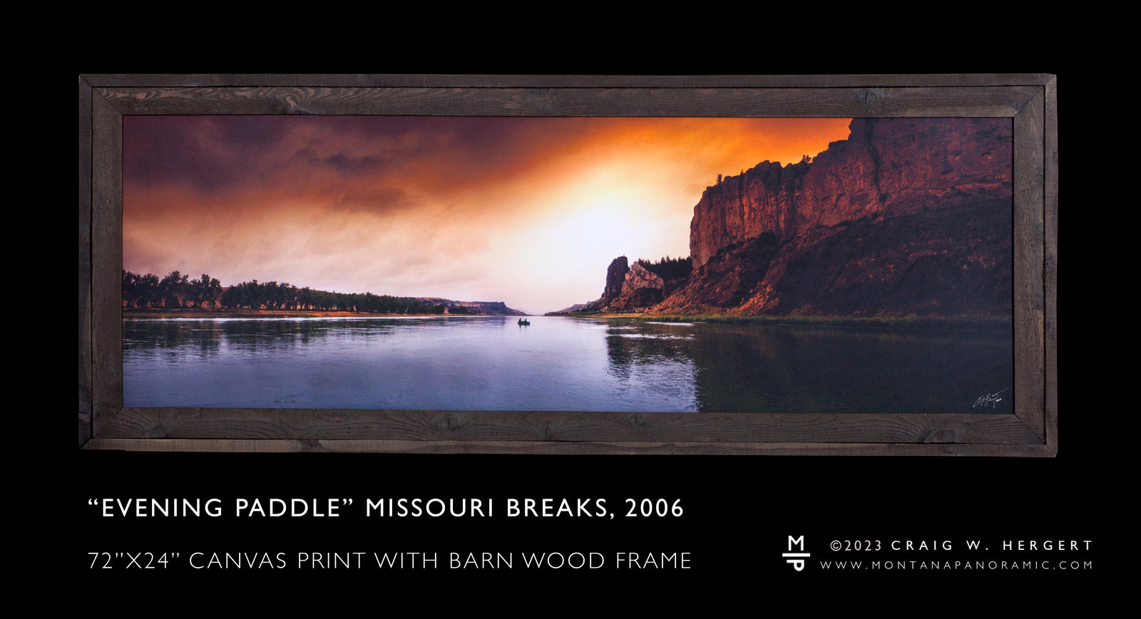 "Evening Paddle" - MIssouri River Breaks, MT