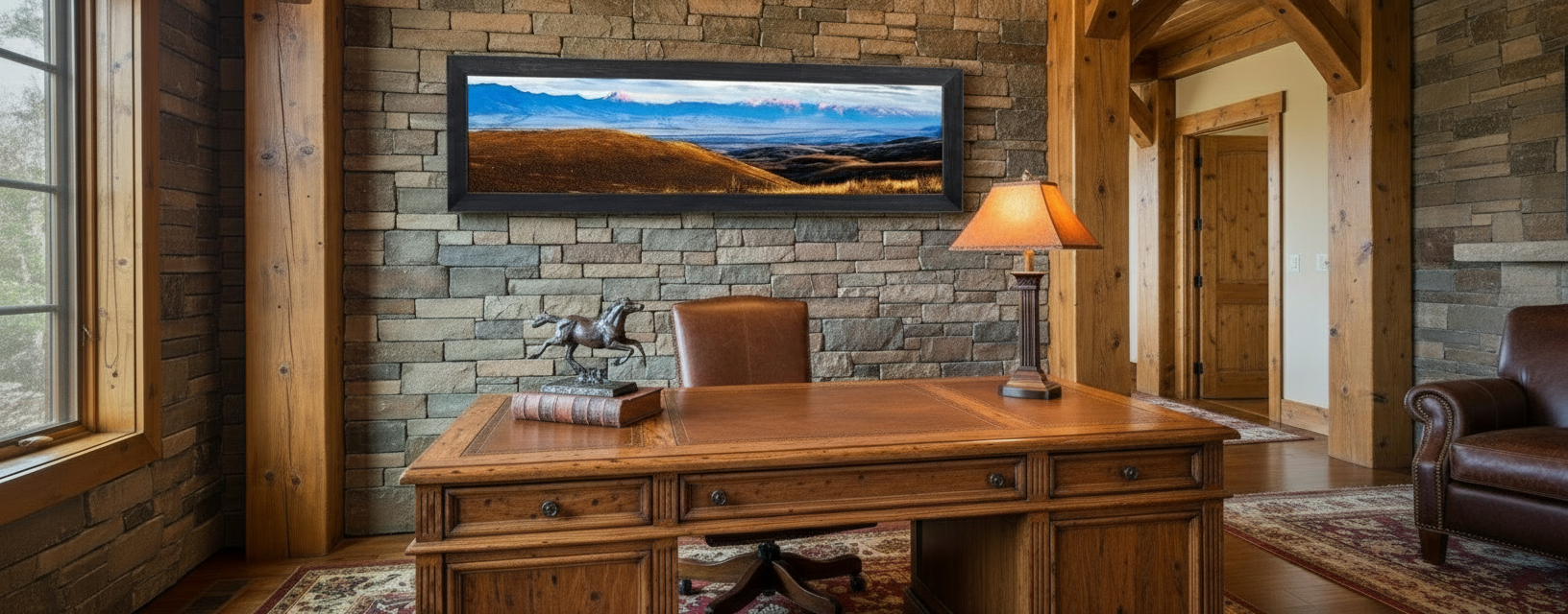 "BOYD ANGUS RANCH" - 60"x15" framed canvas