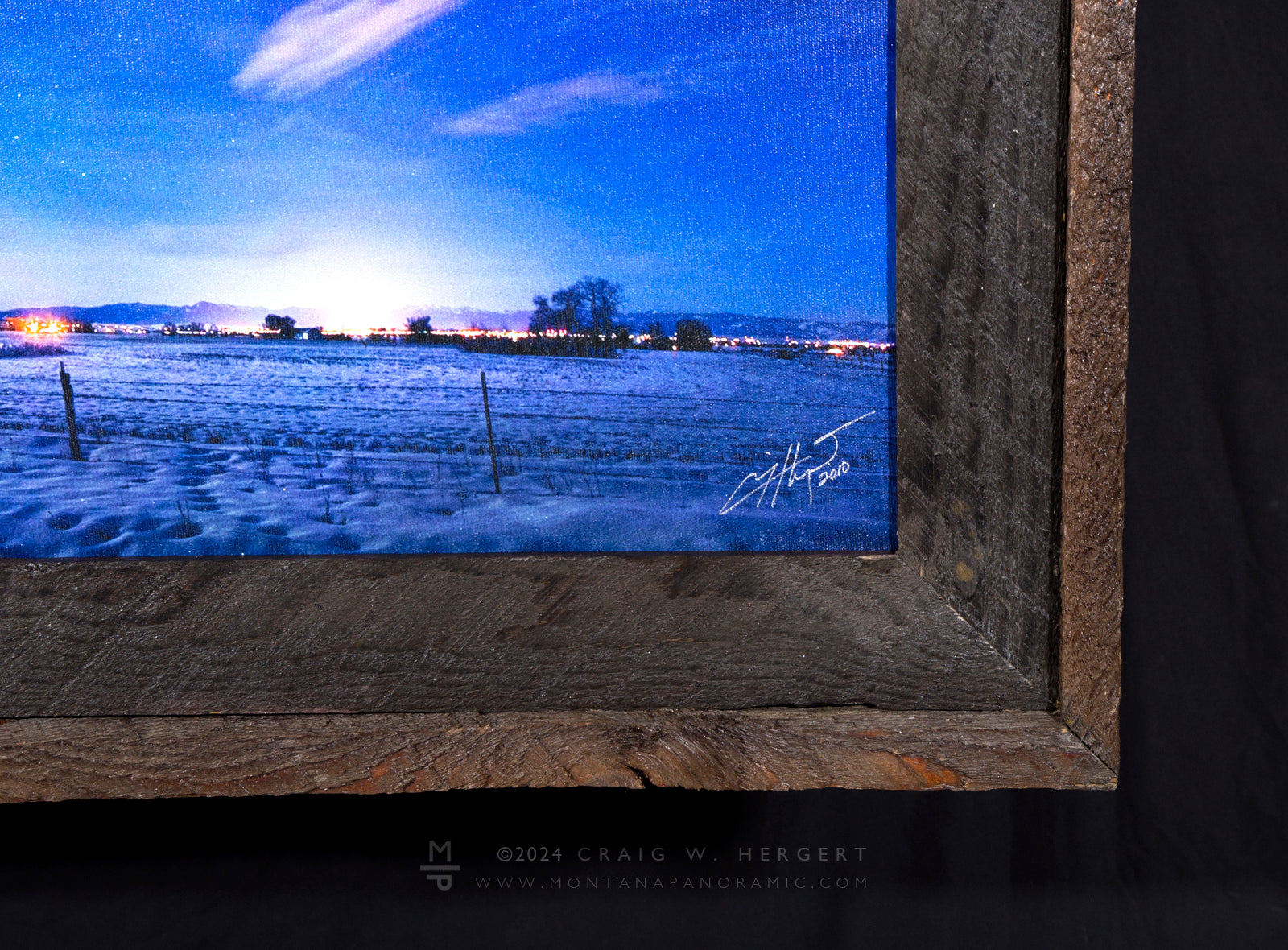 "Rector Moonrise" - 60"x15" framed canvas