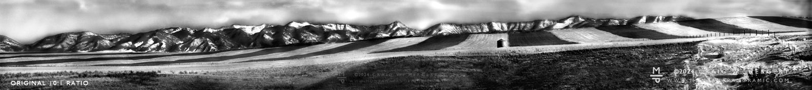 "Wheat Lines" - Bridger Range, from Three Forks, MT (LE)