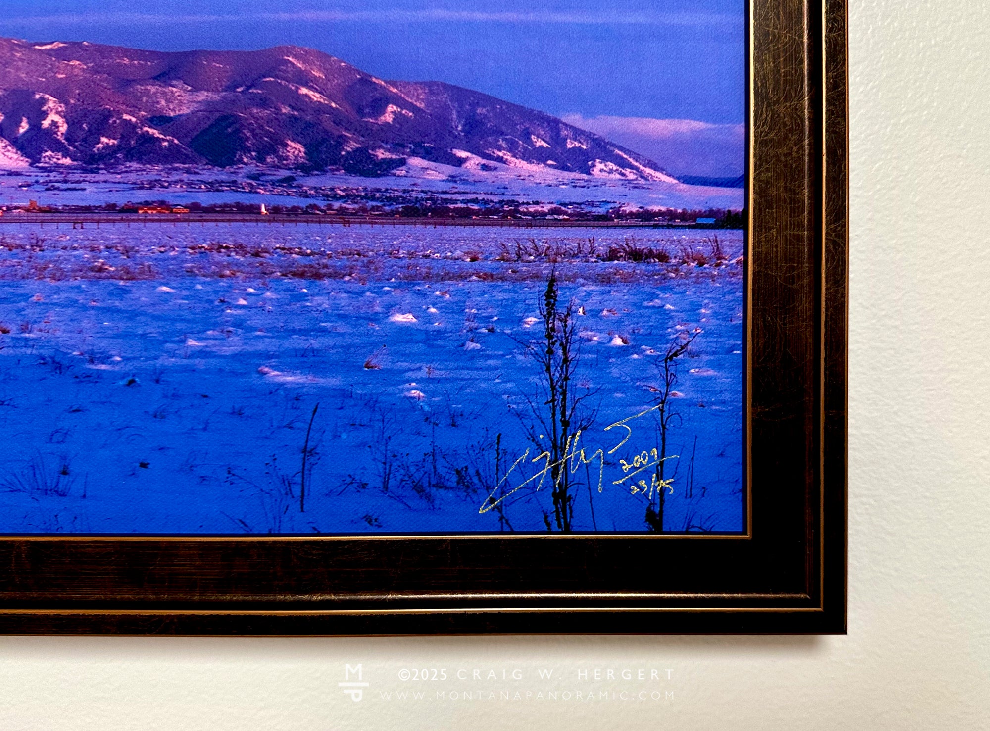 "Bridger Moonrise" - 60" x 15"  Framed